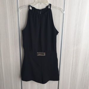 Zara chíc black romper with metal waist - NWOT